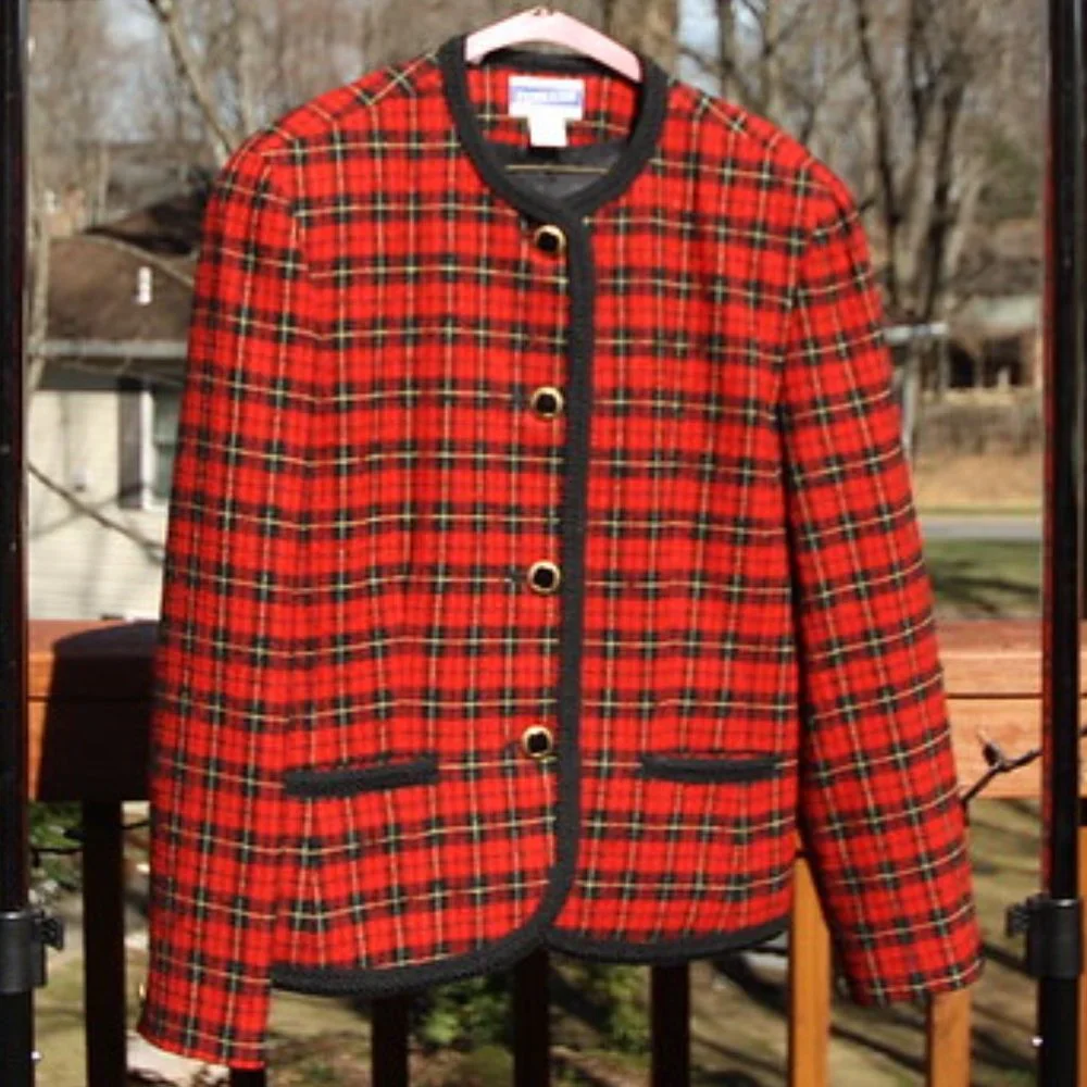 Vintage Pendleton Womens Virgin Wool Braided Blazer - Picture 2 of 9